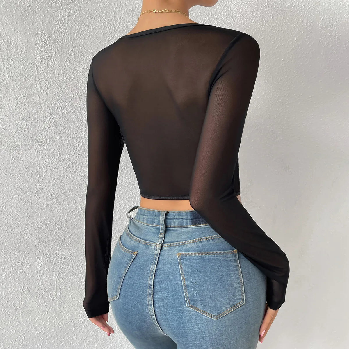 Shoulder Bodycon Crop Top