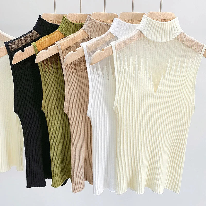 Mesh Knitted Top Women